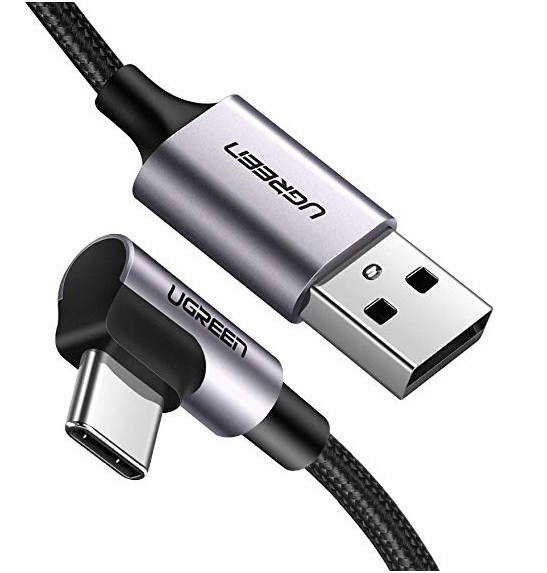Ъглов USB-C кабел UGREEN QC 3.0 1m